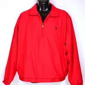 Polo Ralph Lauren Men's Size L Red 1/4 Zip Pullover Jacket